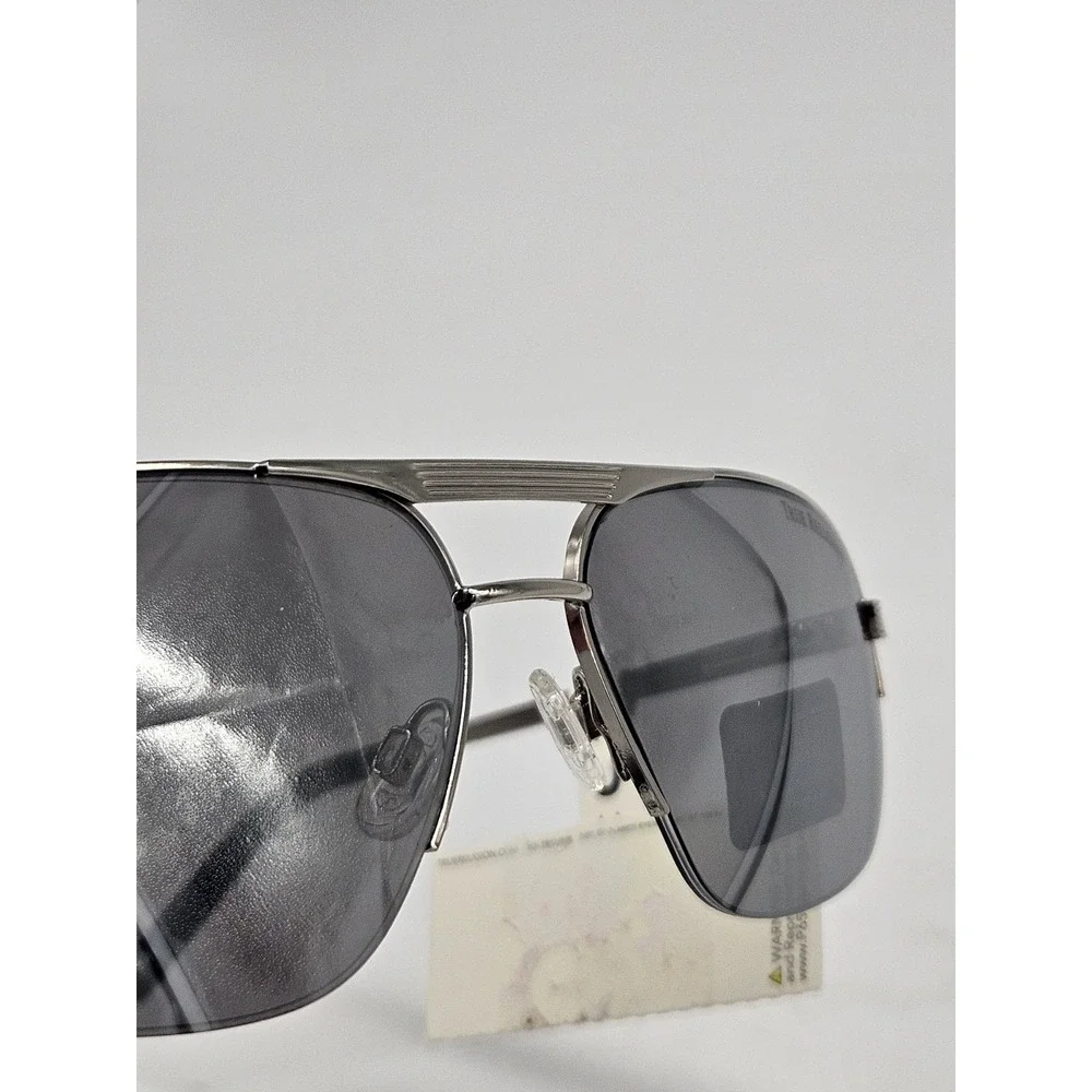 True Religion Silver‎ Mirrored Lens Aviator Sunglasses